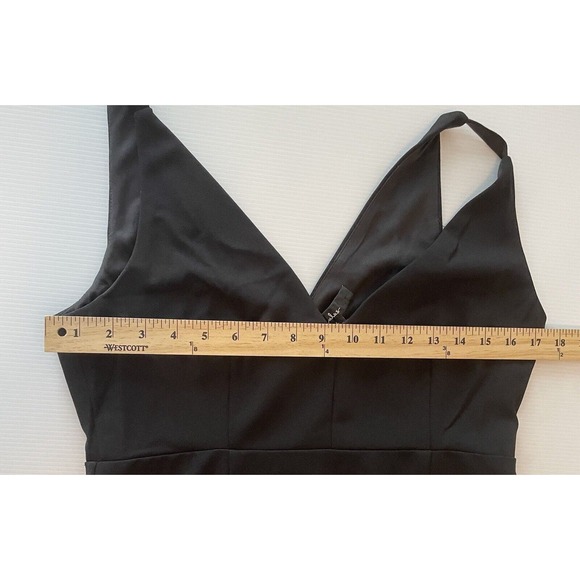 Lulus Dress Size L Black Melora Spaghetti Strap V-Neck Evening Cocktail Maxi - Picture 11 of 11
